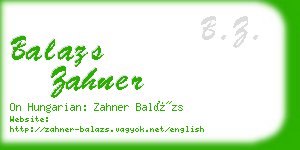 balazs zahner business card